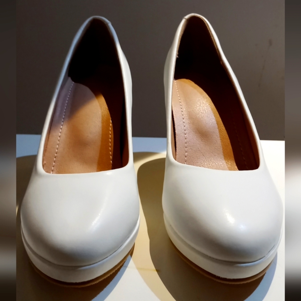 White Platform Party Heels